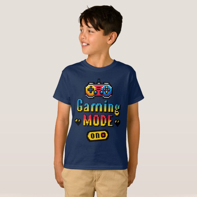 Camiseta Modo de juego Pixel Retro (Anverso completo)