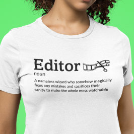 Camiseta Modo de luz de definición del editor: cineasta