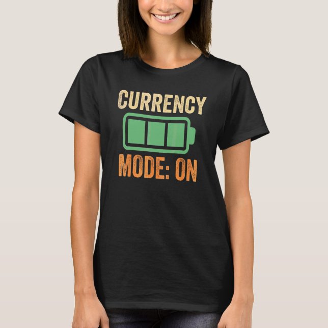 Camiseta Modo de moneda en diseño de batería (Anverso)