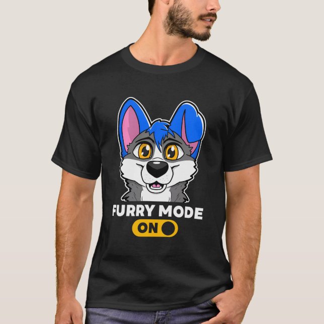 Camiseta Modo De Mugre En Los Fandom Wolf Fursona (Anverso)