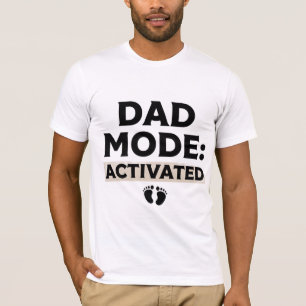 Camiseta Modo de Papá Divertido Activado Pies de Bebé Nuevo