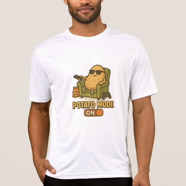 Camiseta Modo de papa - Vida perezosa activada (Anverso)