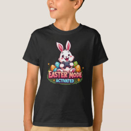 Camiseta Modo de Pascua Activado - Diseño de conejito Cute 