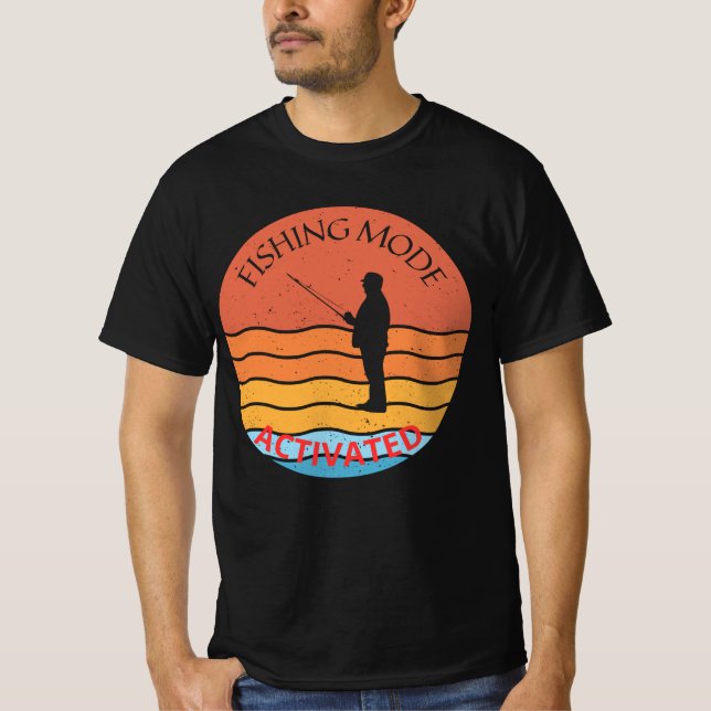 Camiseta Modo de pesca activado - Diseño divertido de pesca (Anverso)