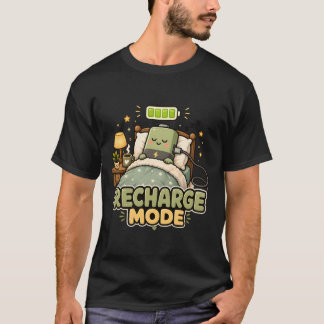 Camiseta Modo de recarga | Acogedor diseño minimalista de b