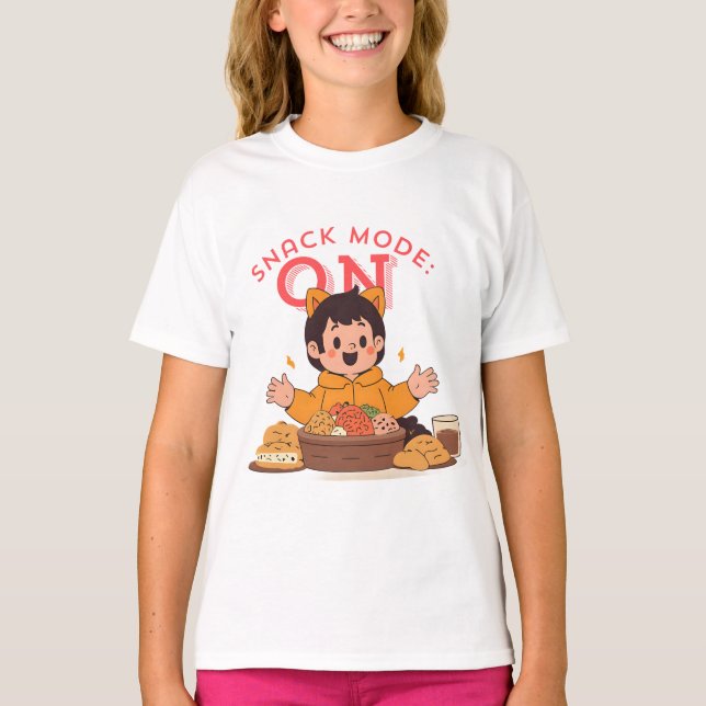 Camiseta Modo de refrigerio: activado - Caricatura con refr (Anverso)