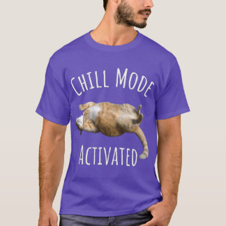 Camiseta Modo de relajación activado Diseño de gato relajan