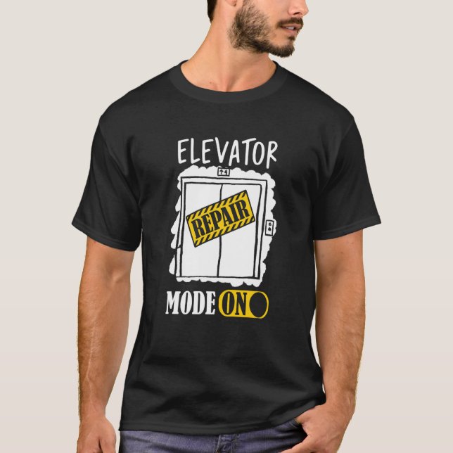 Camiseta Modo De Reparación Del Ascensor En La Op Del Eleva (Anverso)