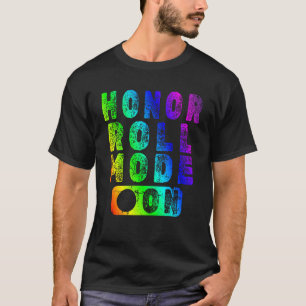 Camiseta Modo De Rollo De Honor Vintage En Arcoiris