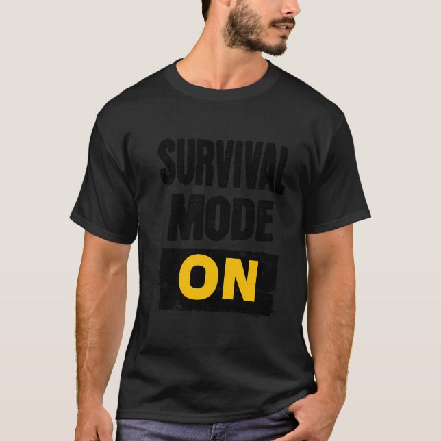Camiseta Modo De Supervivencia En Grungy (Anverso)