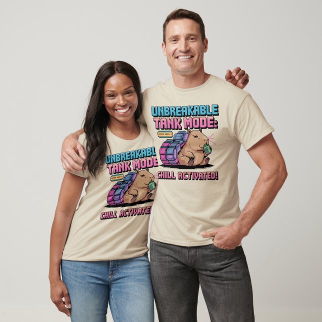 Camiseta Modo de tanque inquebrantable Capybara - Arte de p (Unisexo)
