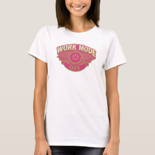 Camiseta Modo de trabajo creativo rojo DESACTIVADO Impresió