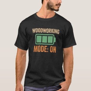 Camiseta Modo de trabajo en madera en batería