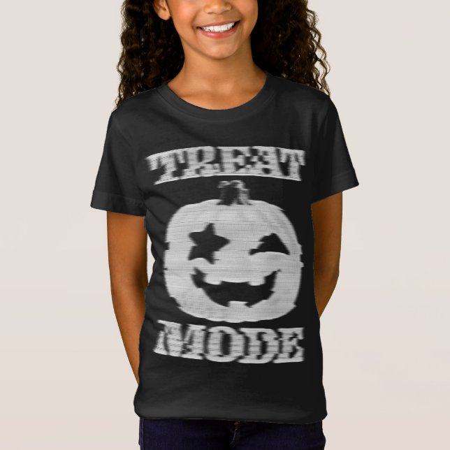Camiseta Modo de tratamiento Niños de Calabaza Glitchy (Anverso)