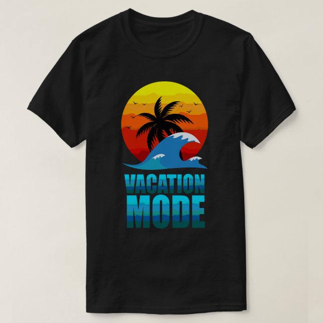 Camiseta Modo de vacaciones 1 (Diseño del anverso)