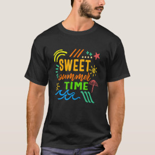 Camiseta Modo de vacaciones de la familia Squad Beach Sweet