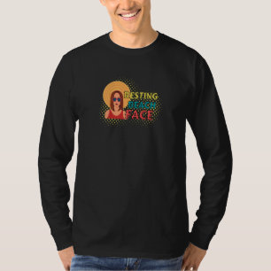 Camiseta Modo de Vacaciones de Mujeres Cara de Playa Relaja