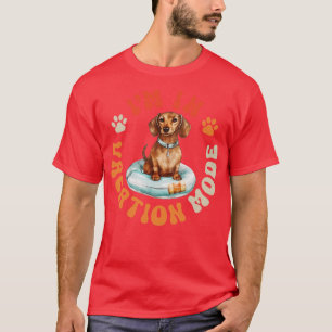 Camiseta Modo de vacaciones de perros Dachshund