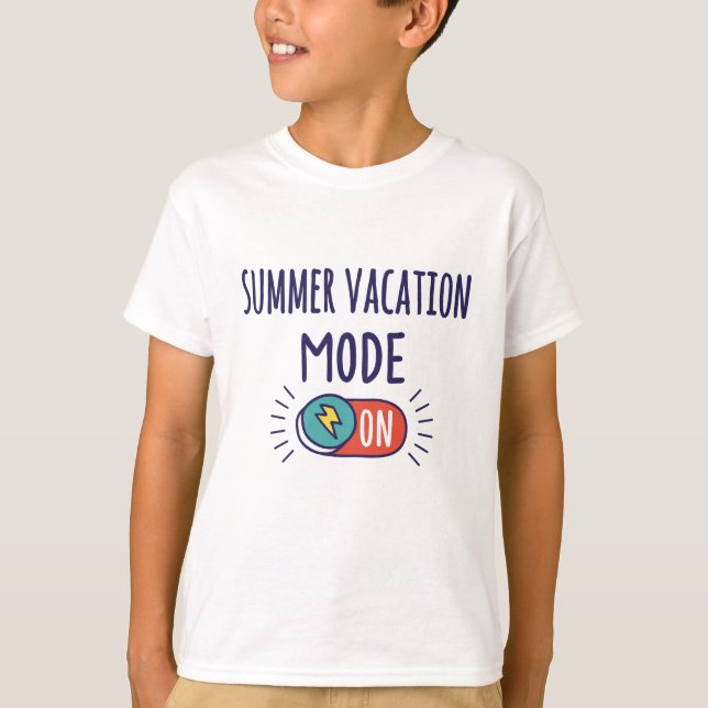 Camiseta Modo de vacaciones de verano activado (Anverso)