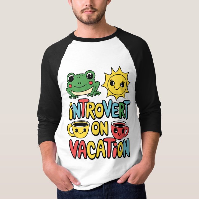 Camiseta Modo de vacaciones introvertido Manga corta de los (Anverso)