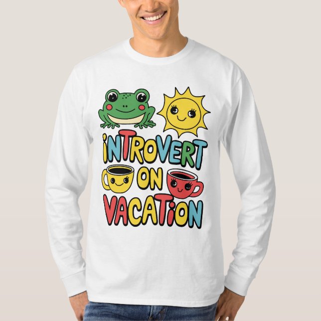 Camiseta Modo de vacaciones introvertido Manga corta de los (Anverso)