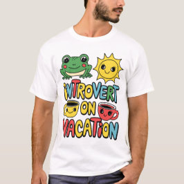 Camiseta Modo de vacaciones introvertido masculino