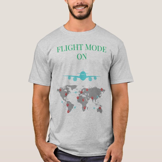 Camiseta Modo de vuelo activado (Anverso)