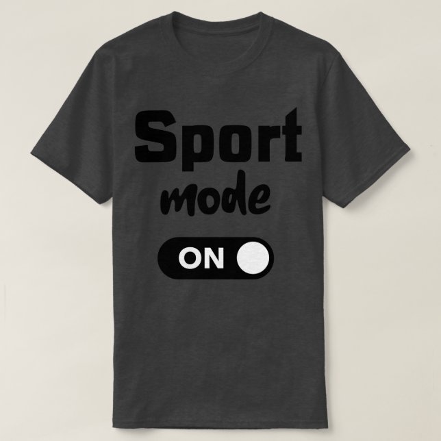 Camiseta Modo deportivo en negro (Diseño del anverso)