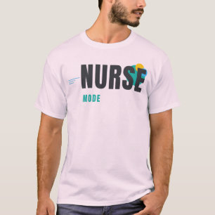 Camiseta MODO ENFERMERA Diseño Gráfico Moderno de Enferme