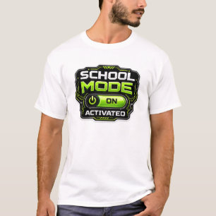Camiseta Modo Escuela Activado Funny Gamer Vuelta al Cole