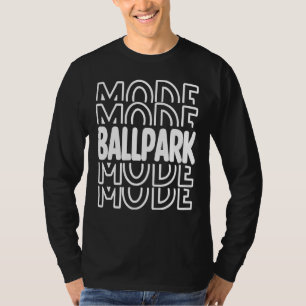 Camiseta Modo Estadio de Béisbol Familia Amigos Juego Tempo