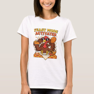 Camiseta Modo Fiesta Activado – Pavo de Acción de Gracias D