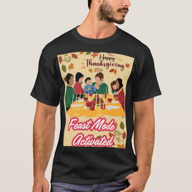 Camiseta Modo Fiesta de Acción de Gracias Activado (Anverso)