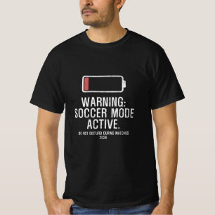Camiseta Modo Fútbol Divertido Activo Batería Baja Angustia