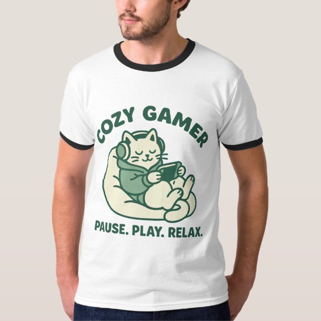Camiseta Modo Gamer Acogedor (Anverso)