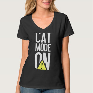 Camiseta Modo Gato Gracioso En Modo Peligro Mujeres Humor A