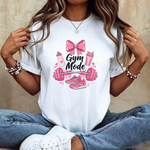 Camiseta Modo gimnasio chica deportiva divertida