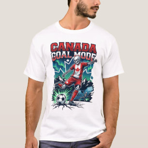 Camiseta Modo Gol Canadá Esqueleto Delantero Naciones Dinám