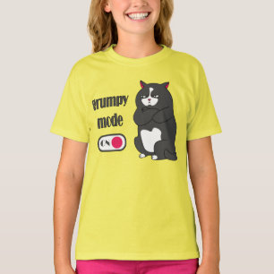 Camiseta Modo gruñón en el gato gordo gracioso T-Shirt