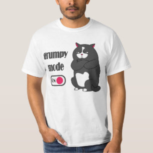 Camiseta Modo gruñón en el gato gordo gracioso T-Shirt