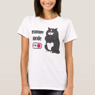 Camiseta Modo gruñón en el gato gordo gracioso T-Shirt