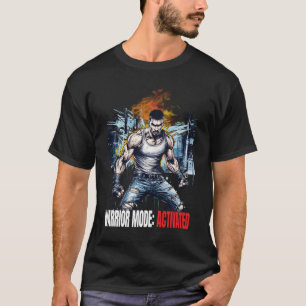 Camiseta Modo guerrero Hombres activados Negro