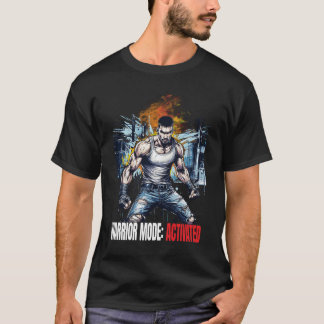 Camiseta Modo guerrero Hombres activados Negro
