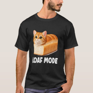 Camiseta Modo Hogaza Gato Naranja Divertido Pan Meme Mono