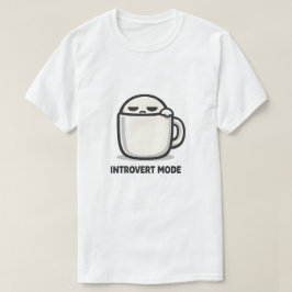 Camiseta Modo Introvertido Activado - Personaje Cansado y A