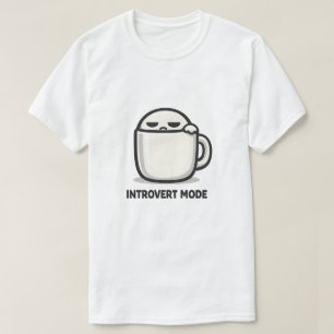 Camiseta Modo Introvertido Activado - Personaje Cansado y A
