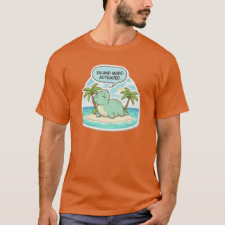 Camiseta Modo Isla de Dinosaurios Lindos Activadovacación T