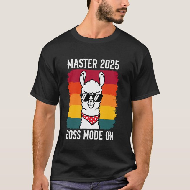 Camiseta MODO JEFE MAESTRO 2025 ACTIVADO Titulo de Maestría (Anverso)