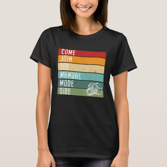 Camiseta Modo manual de fotos del fotógrafo Guay Camera Man (Anverso)