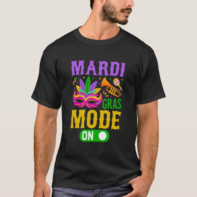 Camiseta Modo Mardy Gras Sobre Las Celebraciones Desfile El (Anverso)